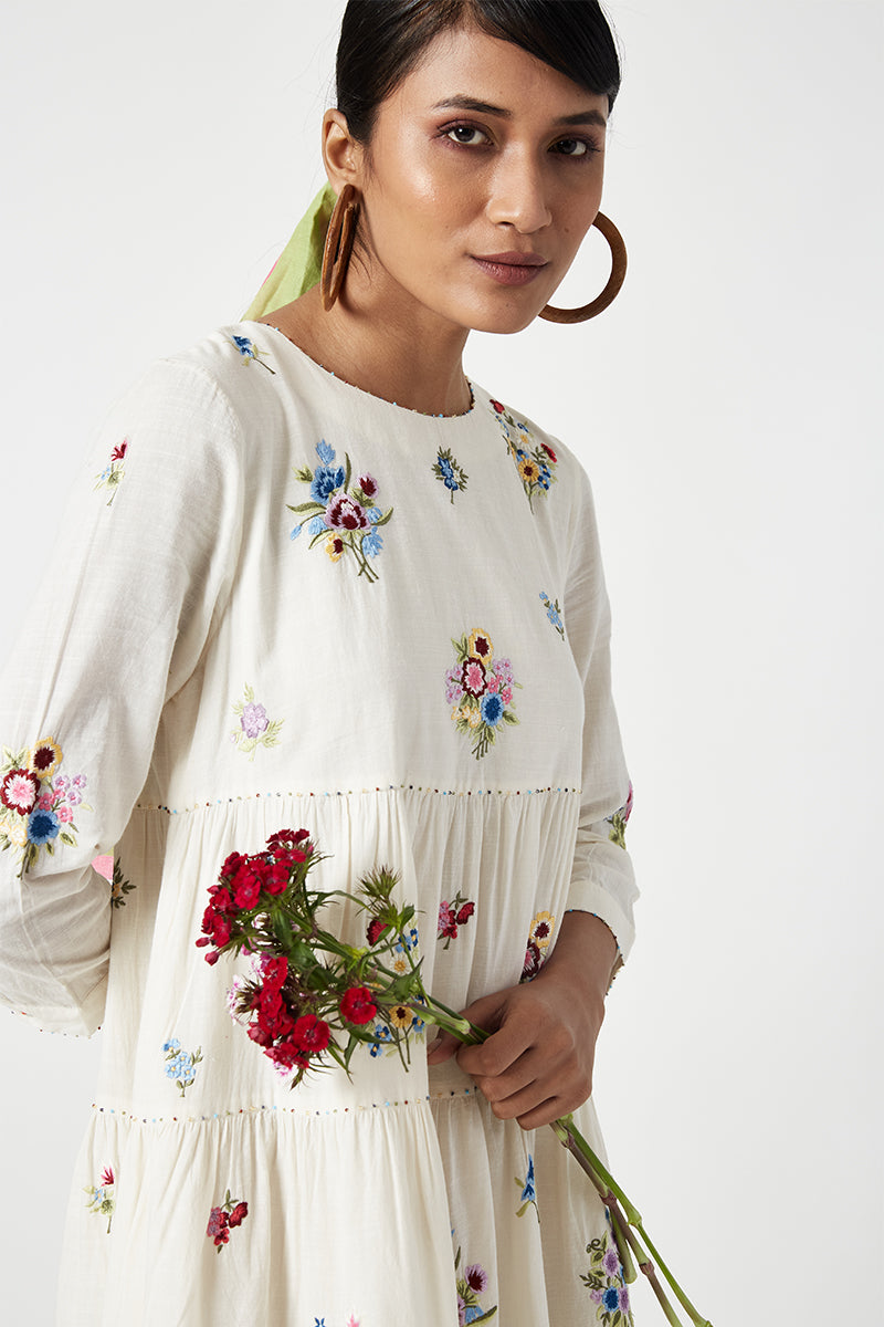 LONGWOOD EMBROIDERED DRESS